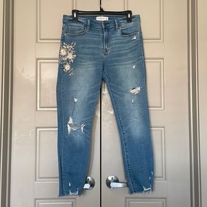 A&F Super Skinny Ankle Mid Rise